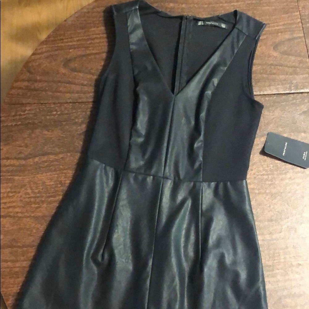 Black leather romper